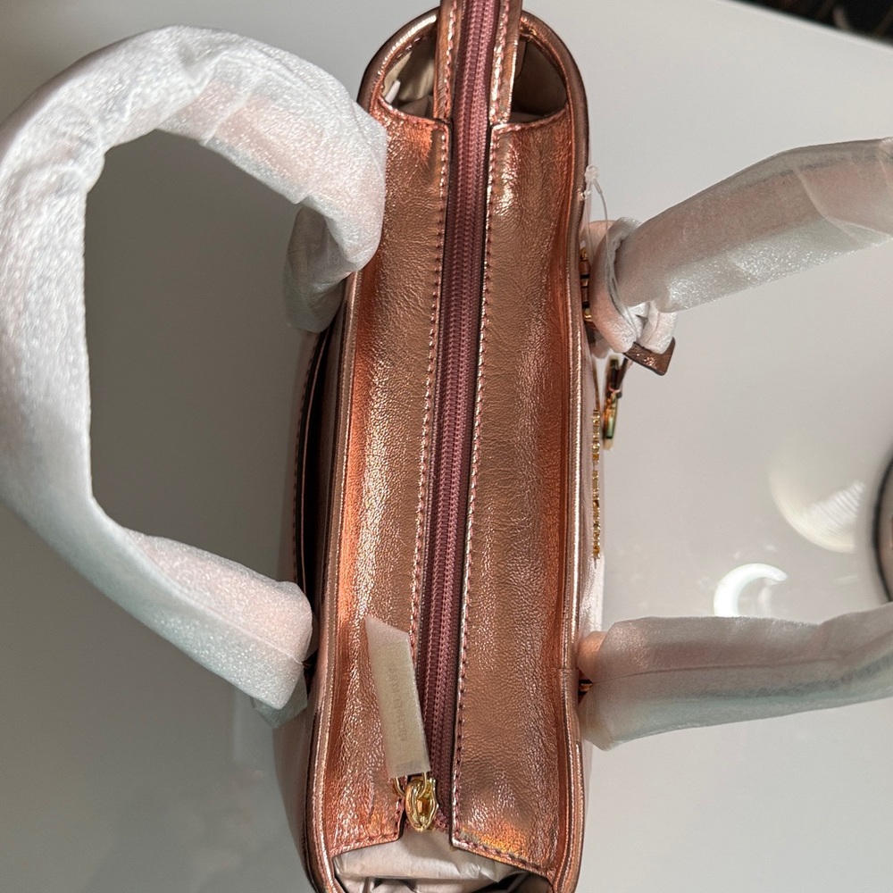 Michael Kors Metallic Rose Gold Tote - Picture 3 of 5